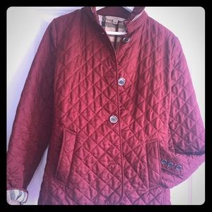 Authentic Burberry Brit 4-Button Quilted Jacket